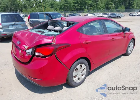 2016 Hyundai Elantra Se z USA, uszkodzony, nr VIN KMHDH4AE2GU557535